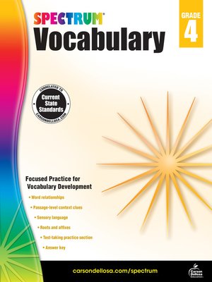 cover image of Spectrum Vocabulary, Grade 4